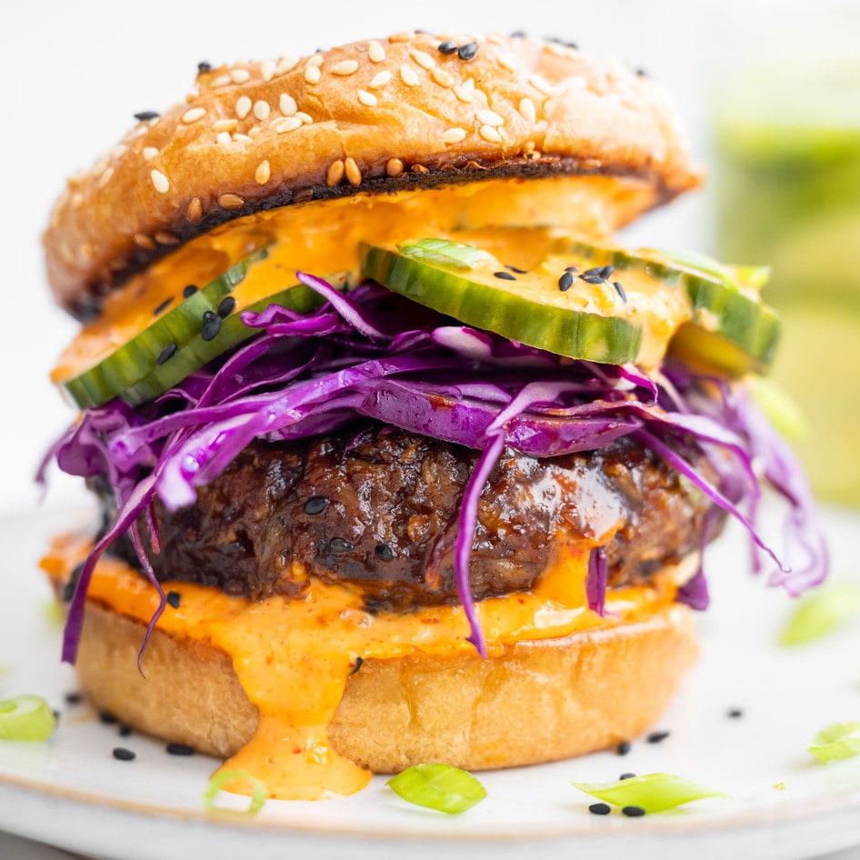 Korean BBQ High-Protein Burgers