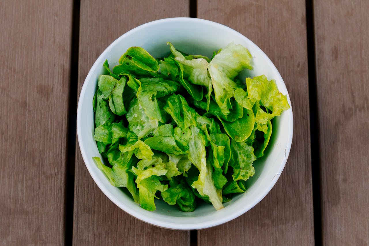 bowl of leaves