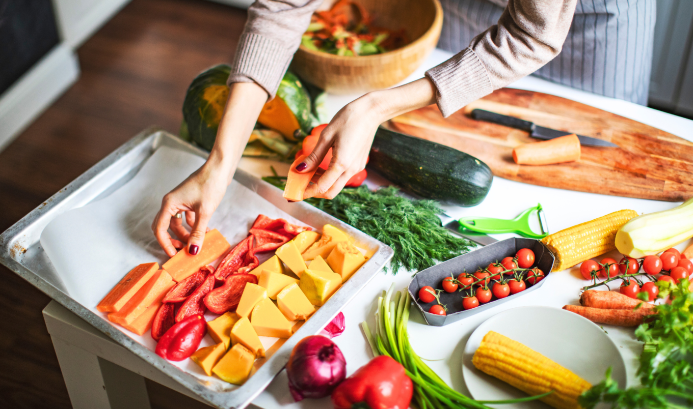 preparing veg meal