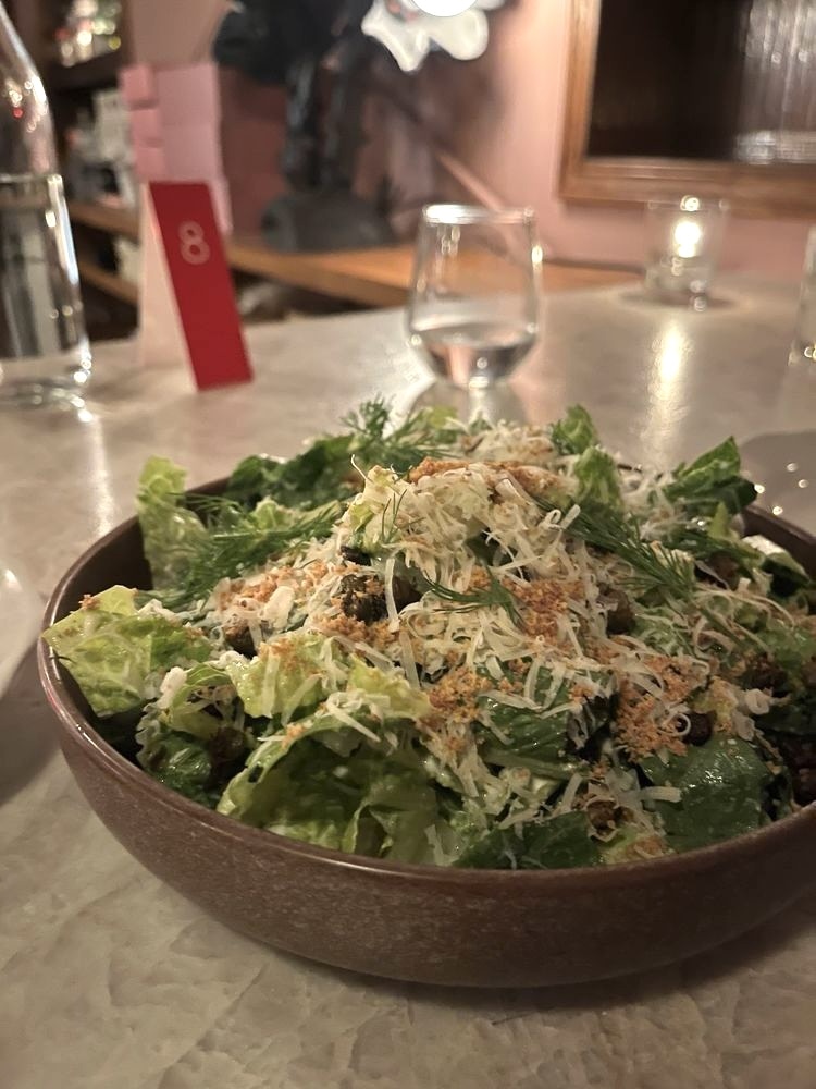 Caesar salad from Justine's Wine Bar