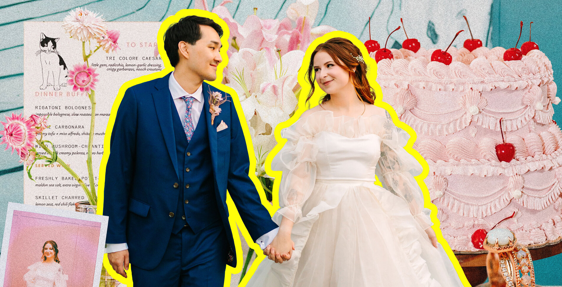 How Two LA Sweethearts Turned Their Love Story Into a Dreamy Wes Anderson Wedding