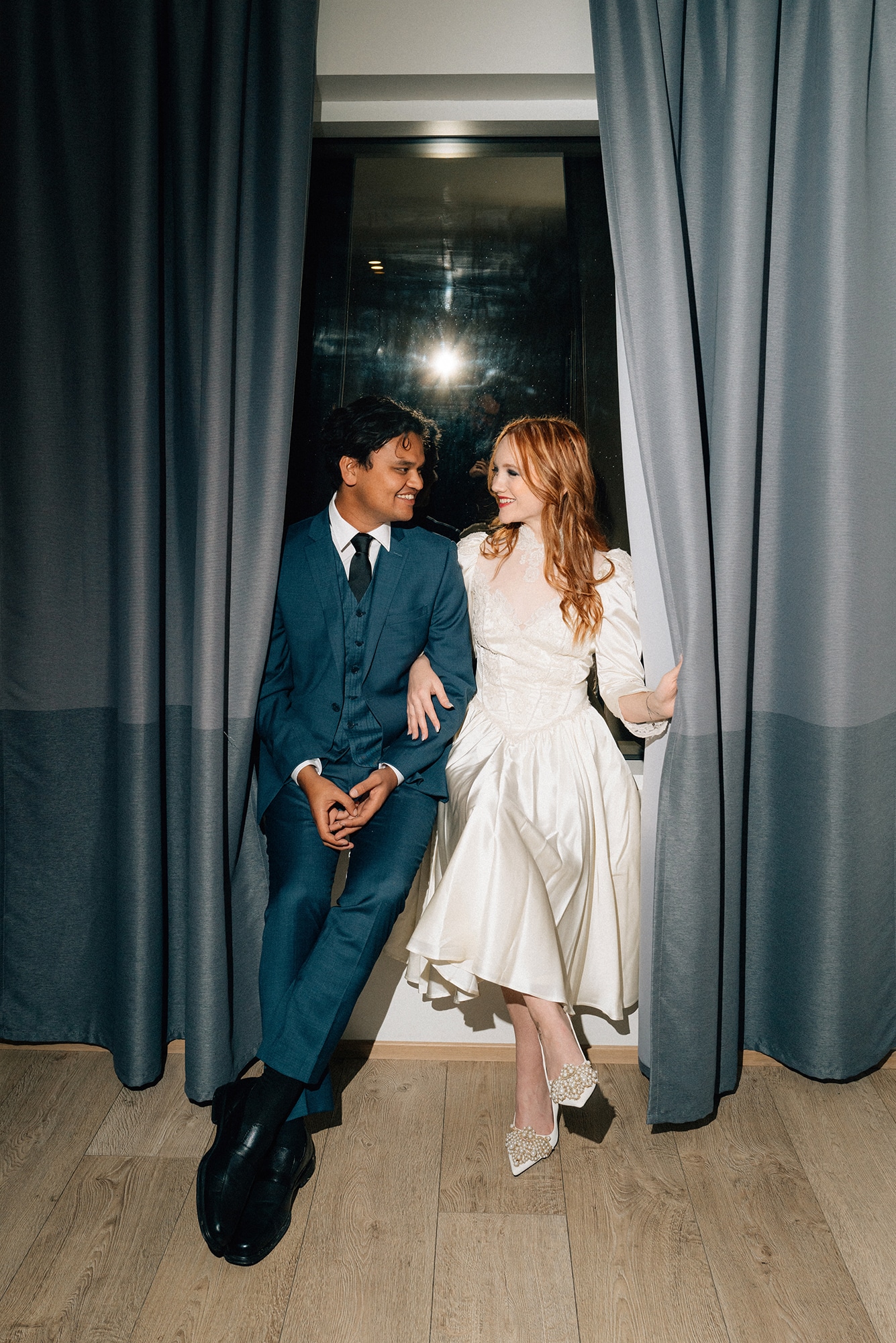 Emelyne and Bishal.couple.reception