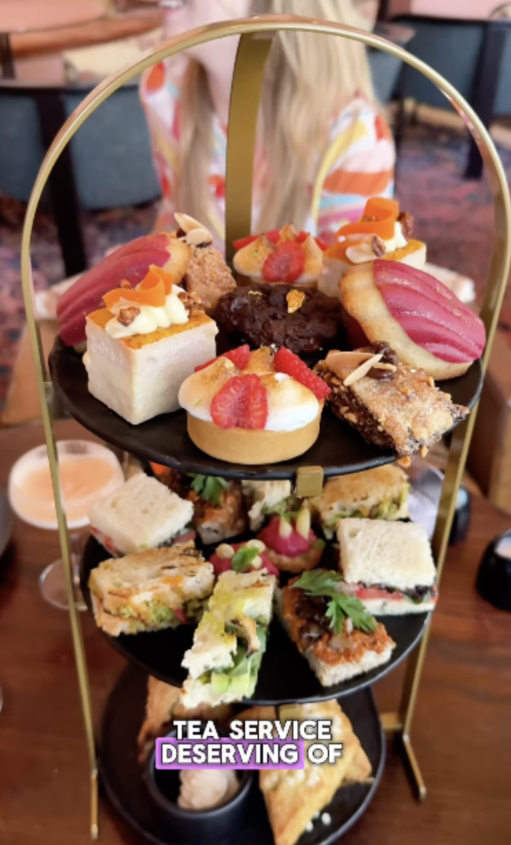 vegan afternoon tea service