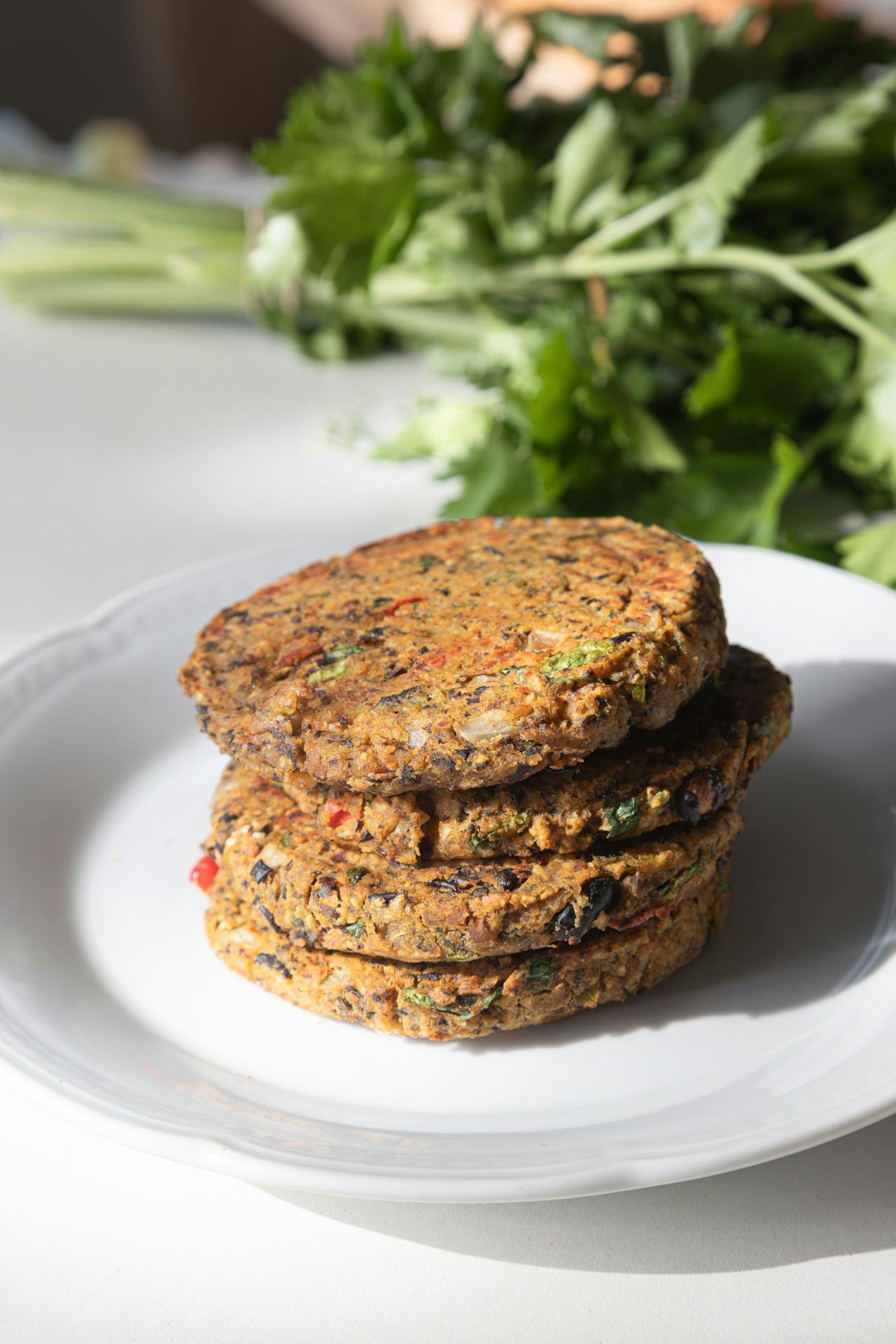 plate of burgers
