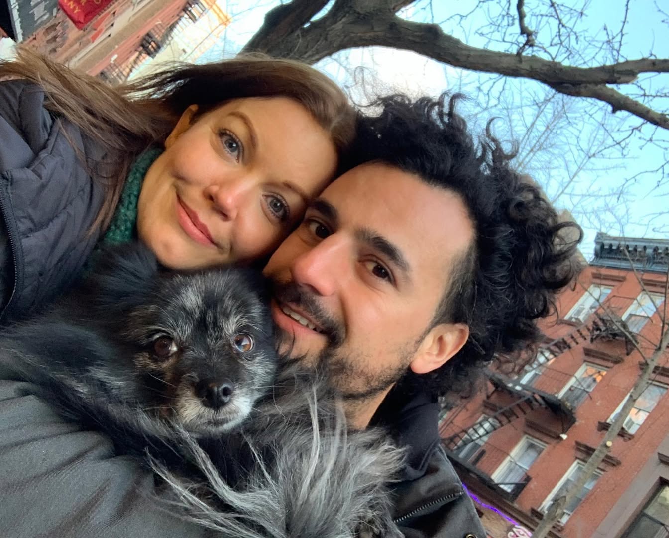Bellamy Young dog and husband