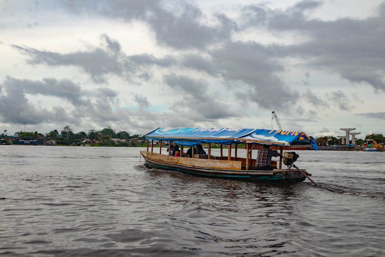 boat on the amazon river