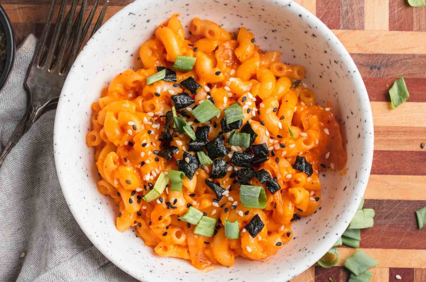 kimchi mac and cheese by Two Market Girls