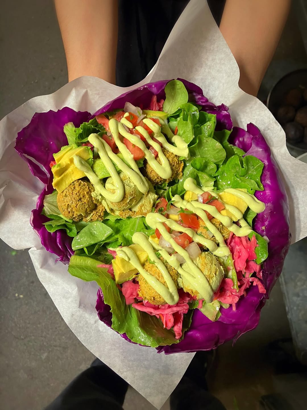 Farmer and The Cook Cafe raw vegan tacos