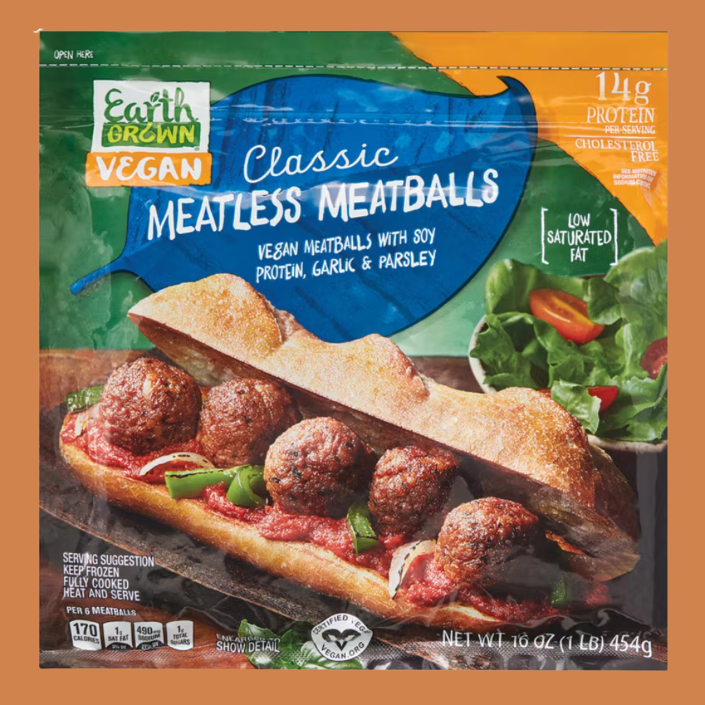Earth Grown meatless meatballs