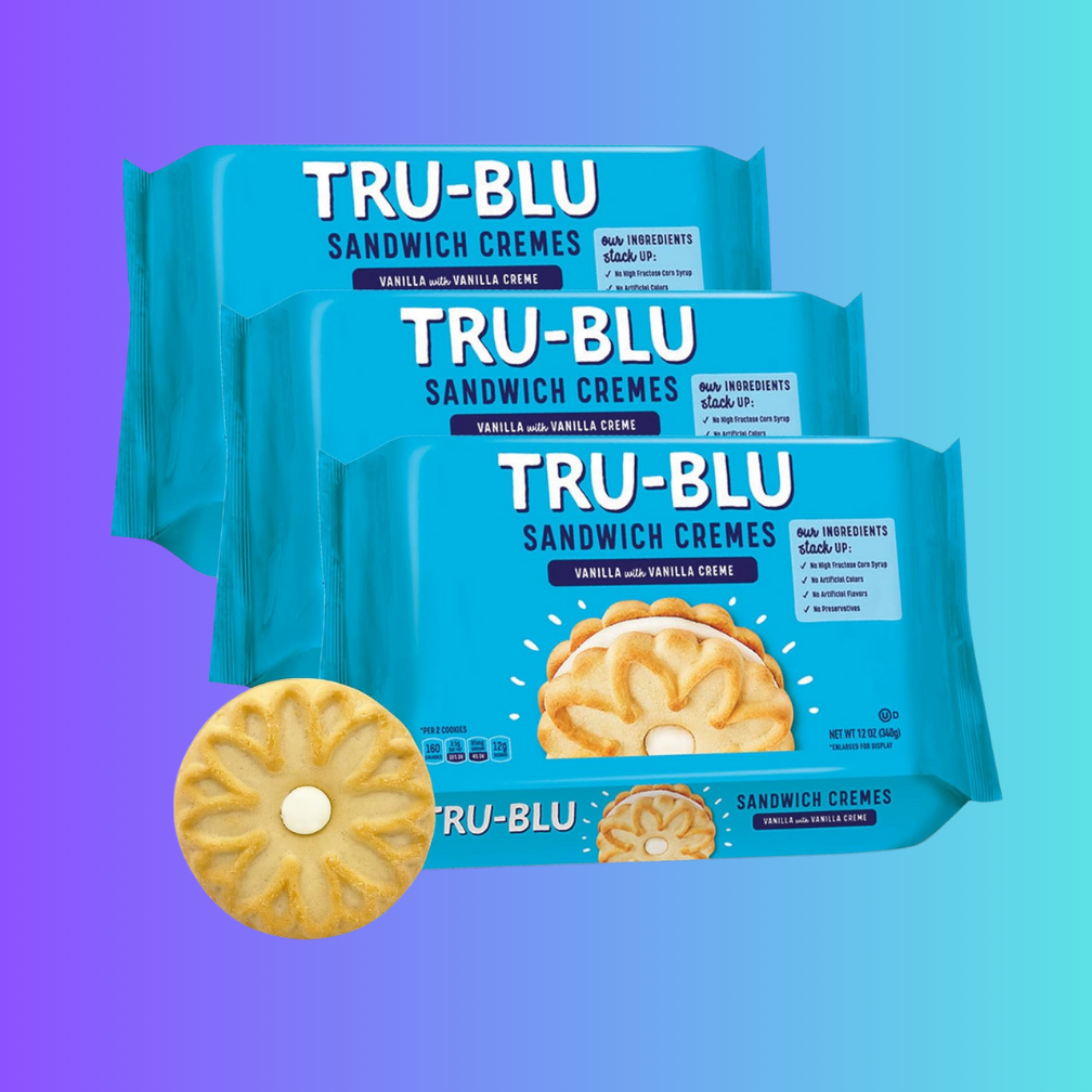 Tru-Blu Vanilla Cookies with Vanilla Creme