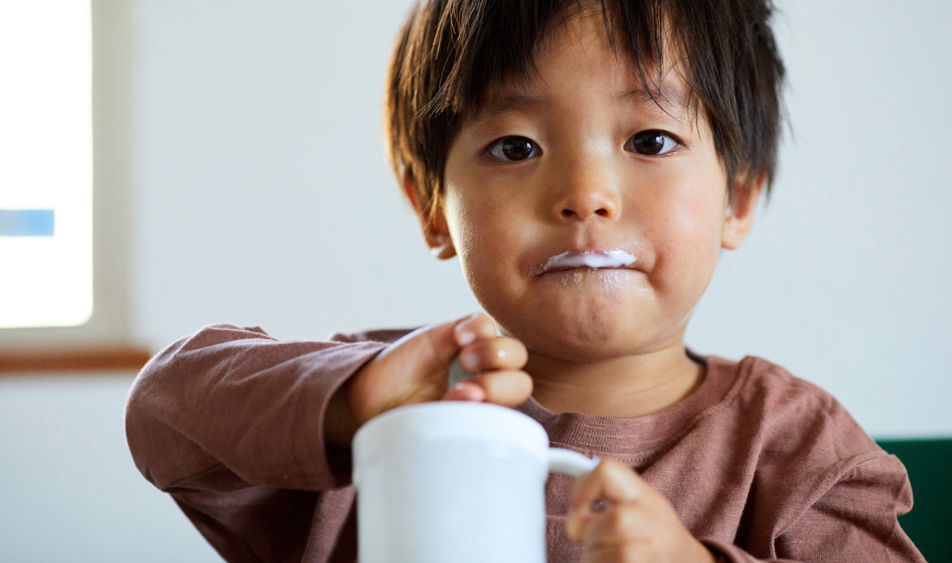 little boy milk mustache