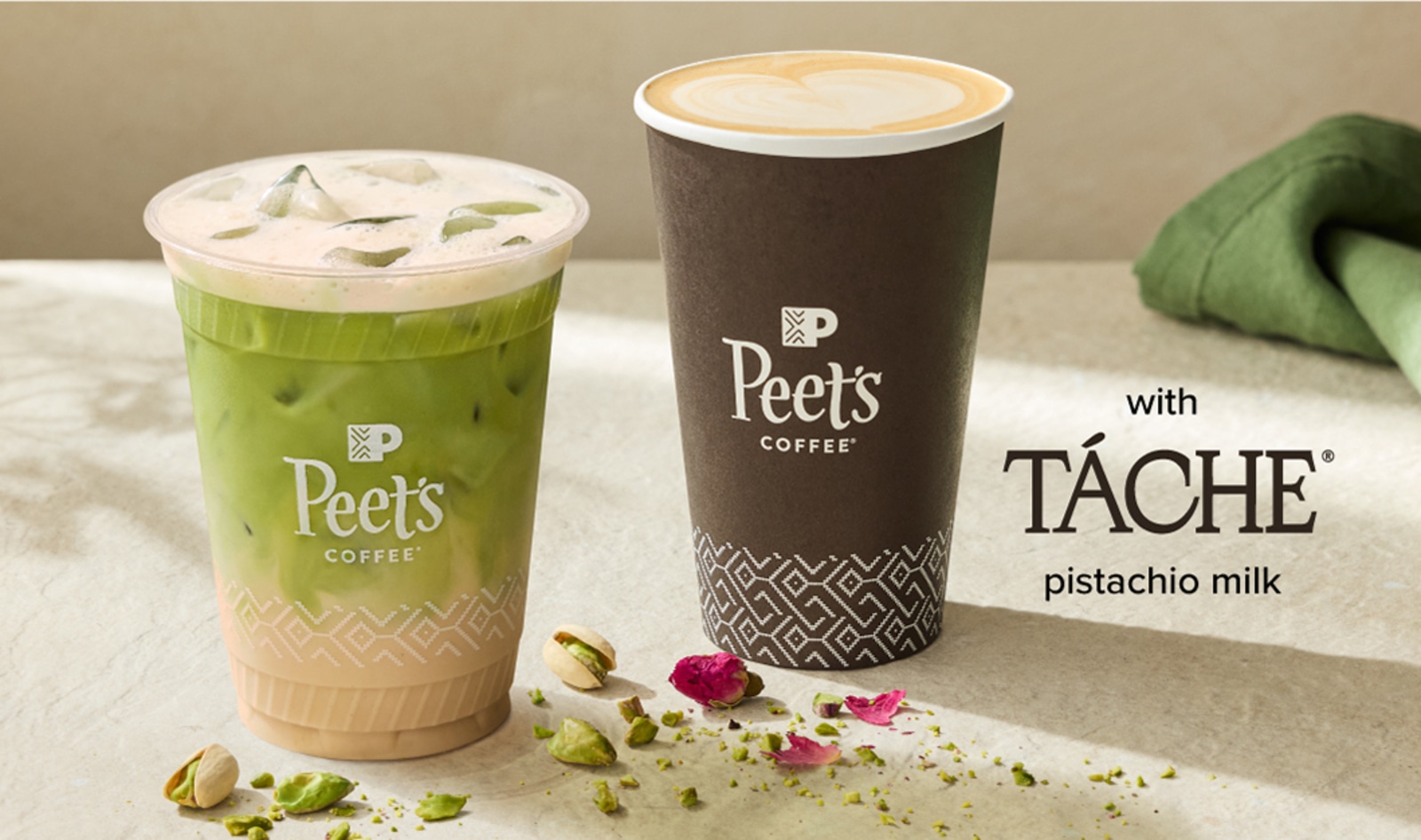 Peet’s Coffee Adds Táche Pistachio Milk to Its Winter Menu