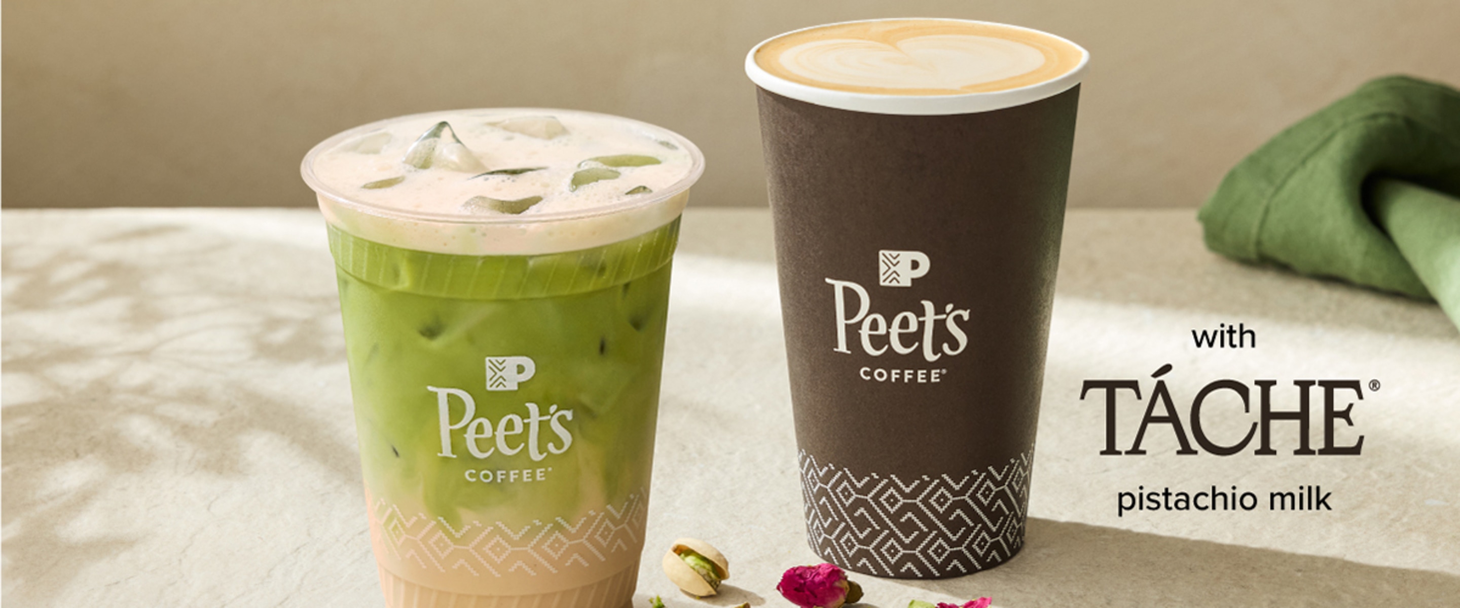 Peet’s Coffee Adds Táche Pistachio Milk to Its Winter Menu