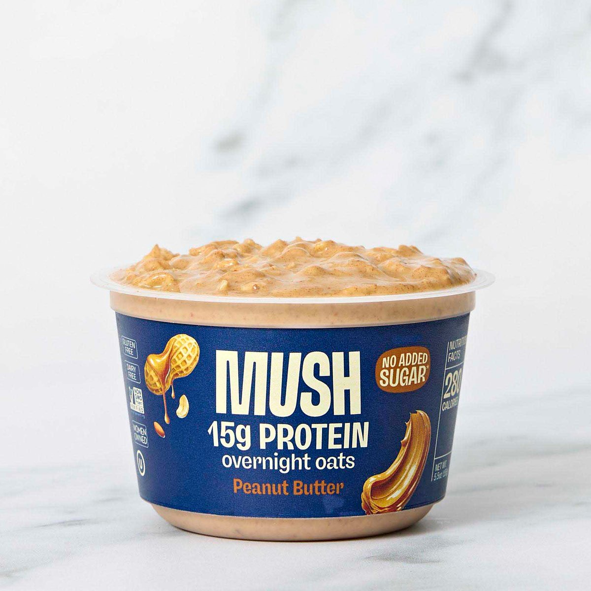 Mush Protein Peanut Butter Overnight Oats