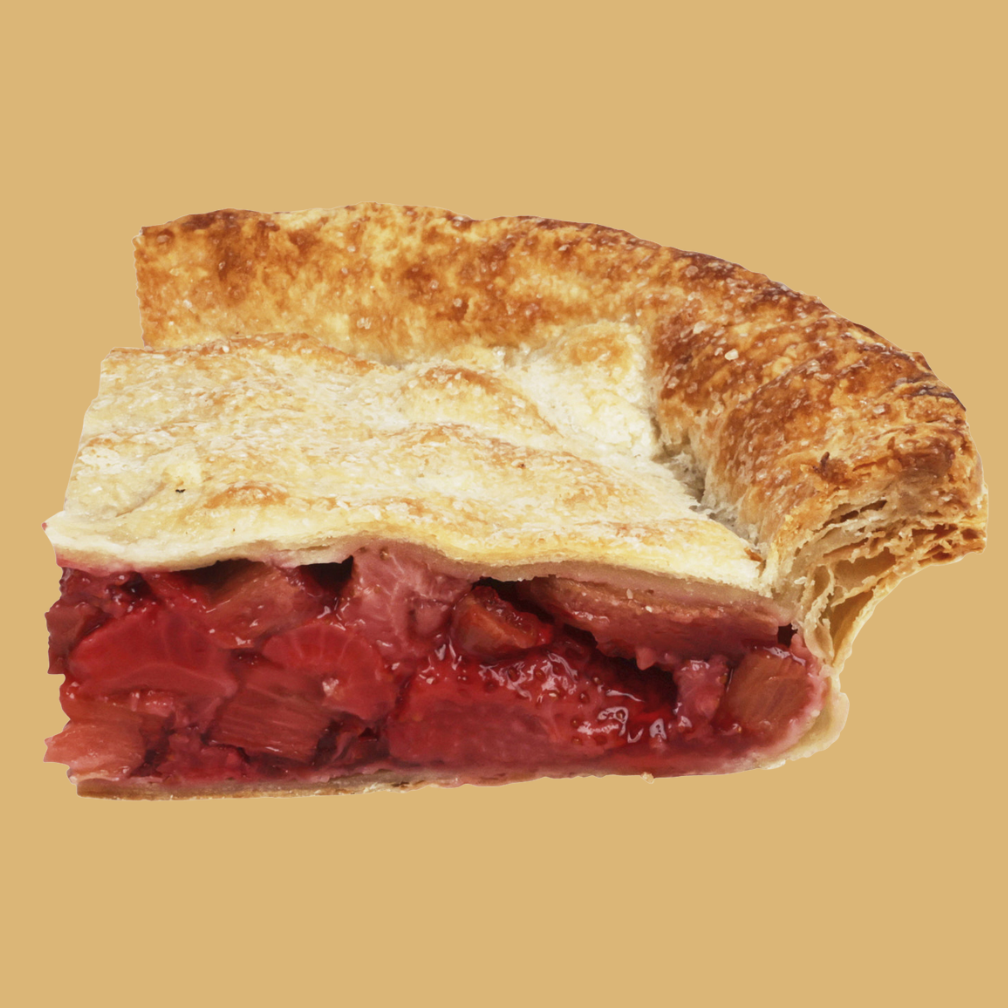  Organic Rhubarb Vegan Strawberry Pie Slice