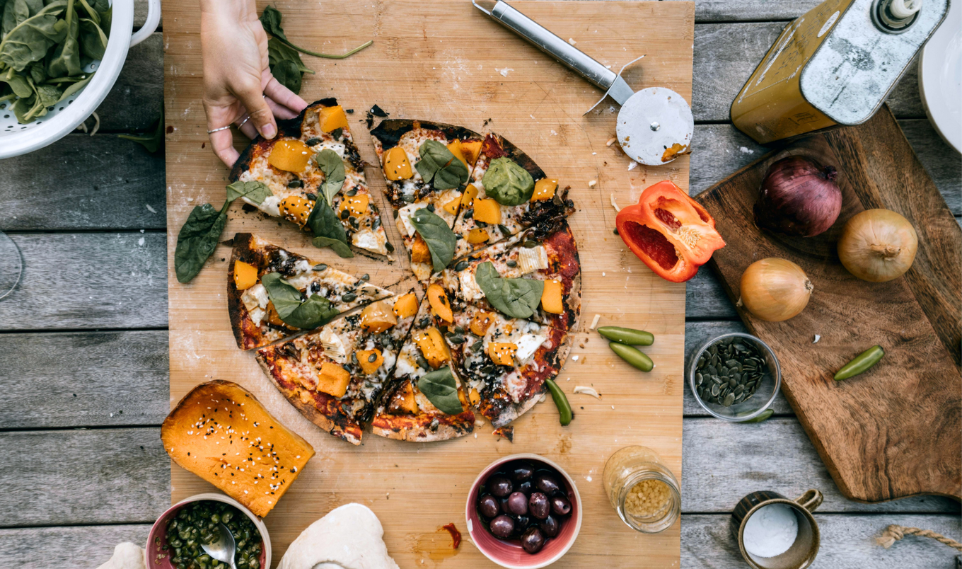 Vegan pizza.Taryn Elliot