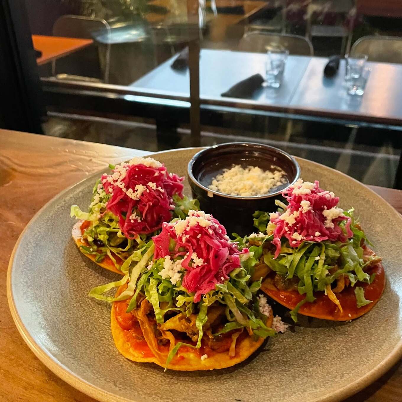 Copal mushroom tostadas