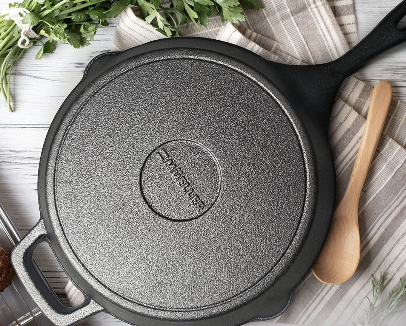Mueller Pre-Seasoned Heavy-Duty Healthy Cast Iron Skillet