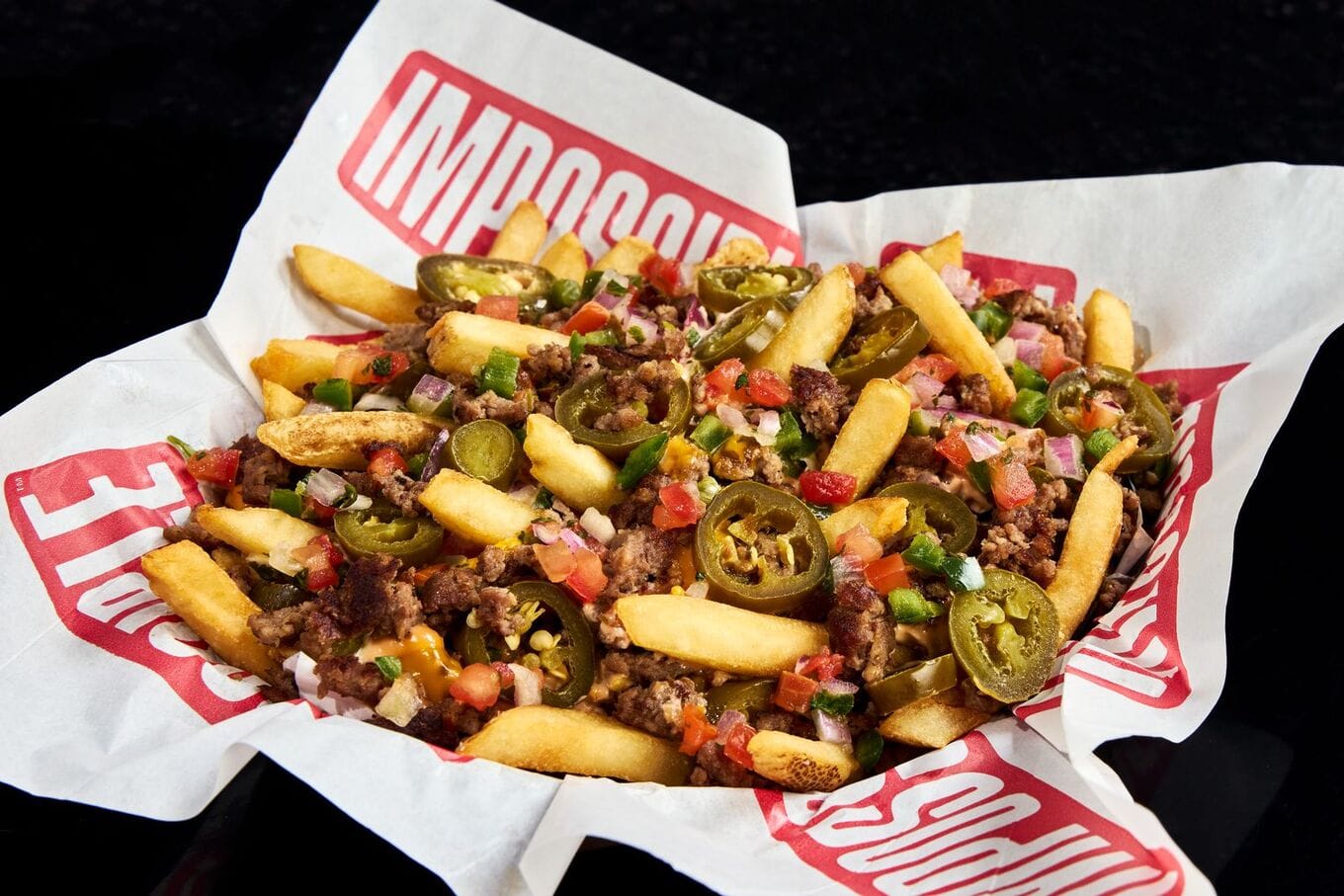 Loaded Impossible Chopped Cheese Fries