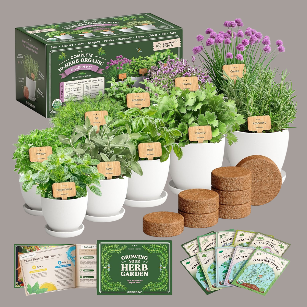 Organic herb garden kit