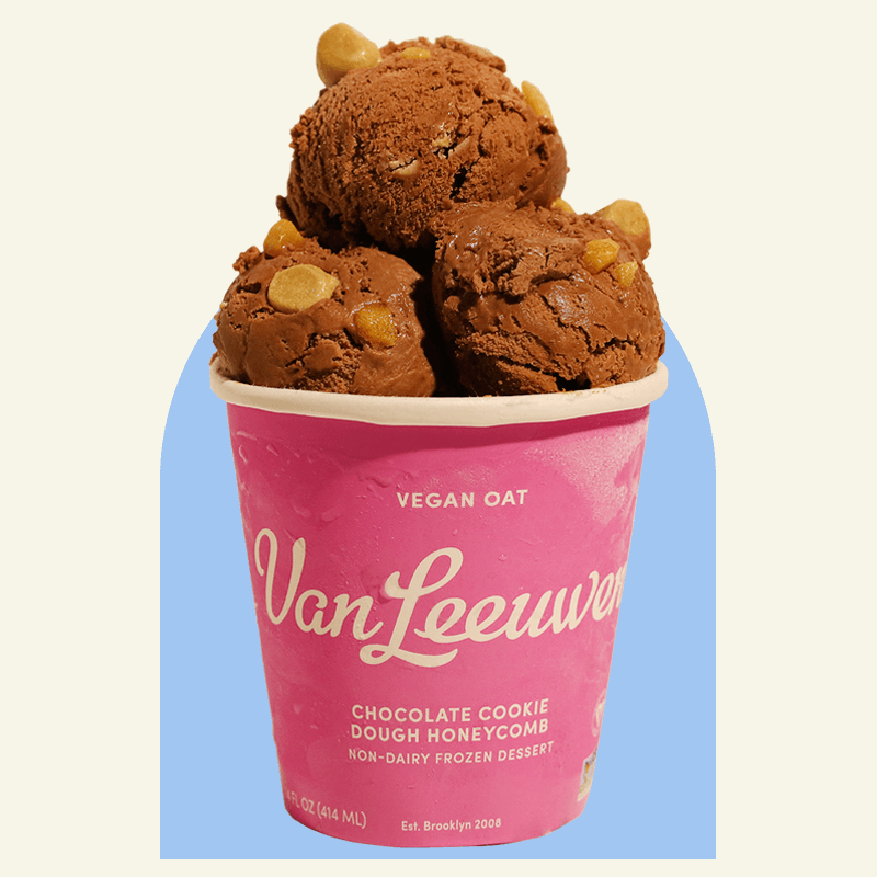 Van Leeuwen chocolate cookie sough honeycomb ice cream