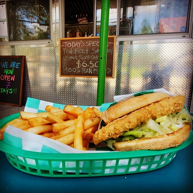 Grilled Vegan Fish Sandwich