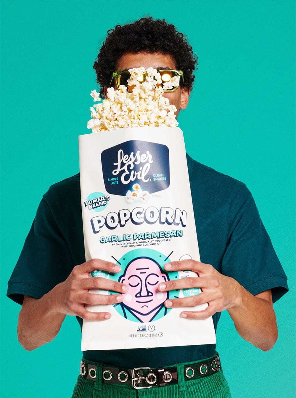 Lesser Evil garlic parmesan popcorn