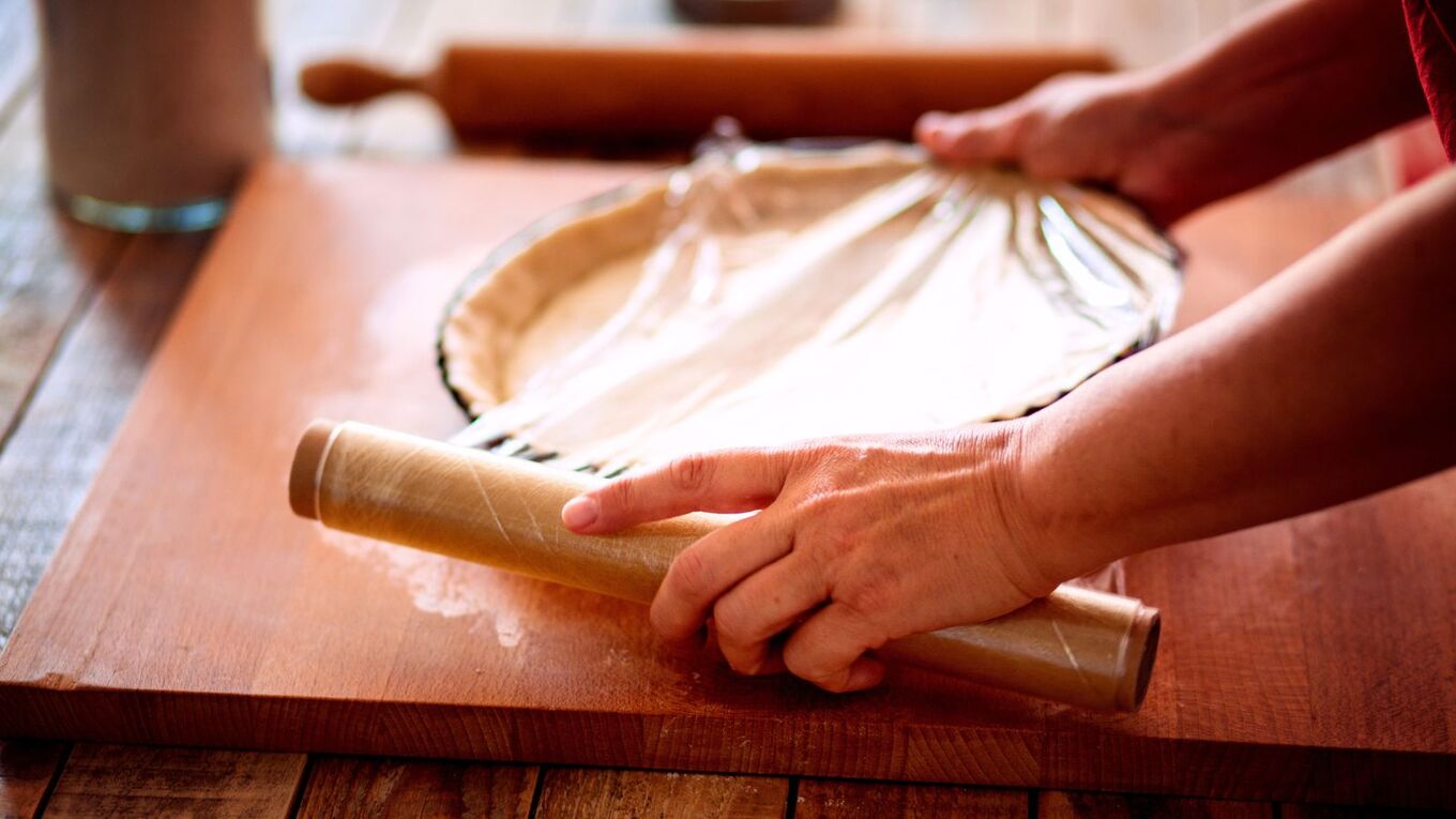plastic wrap pie
