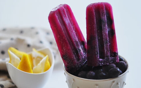 Blueberry Lavender Popsicles