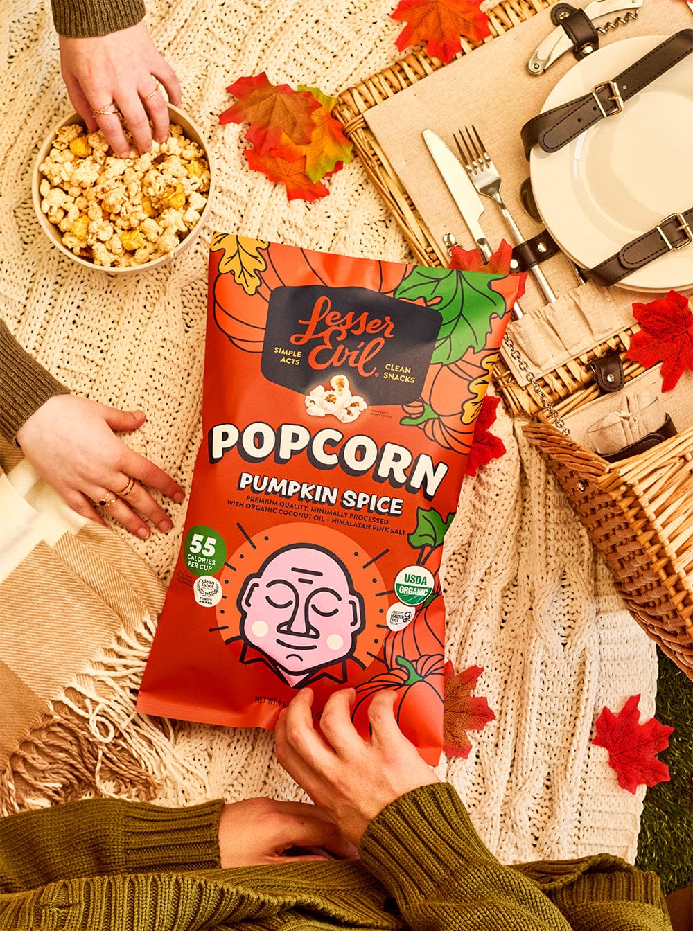 Lesser Evil's Organic Pumpkin Spice Popcorn