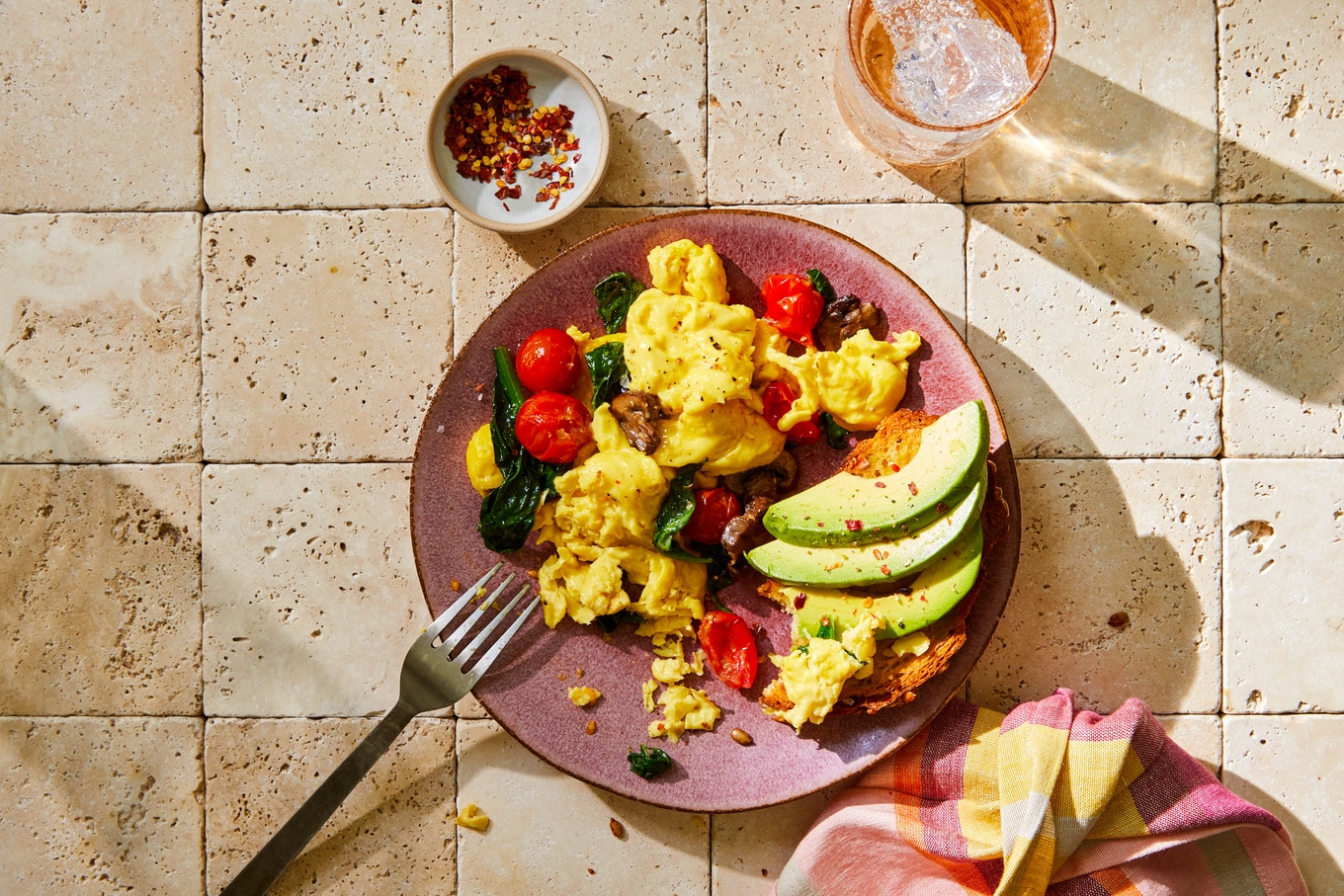 scramble breakfast plate
