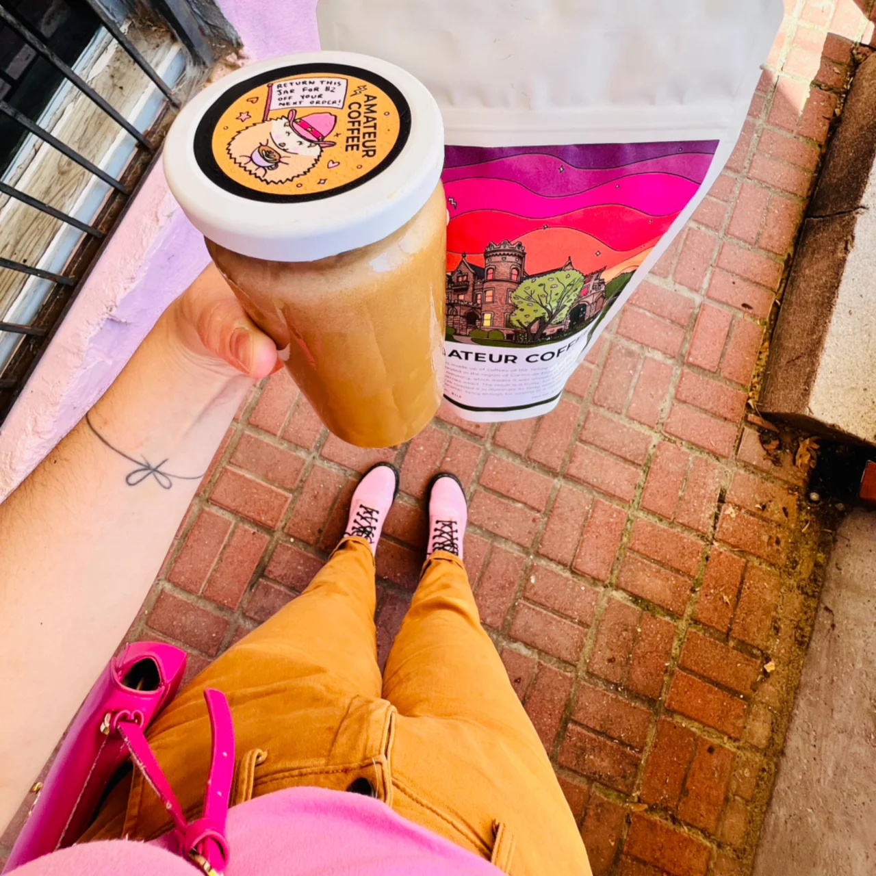Amateur Coffee's Caramel Apple Latte in a Jar