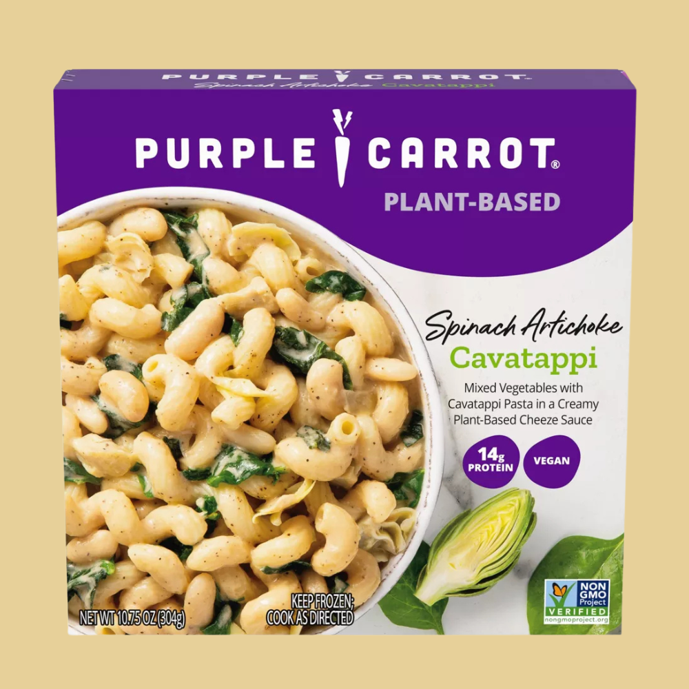 Purple Carrot Spinach Artichoke Cavatappi Bowl