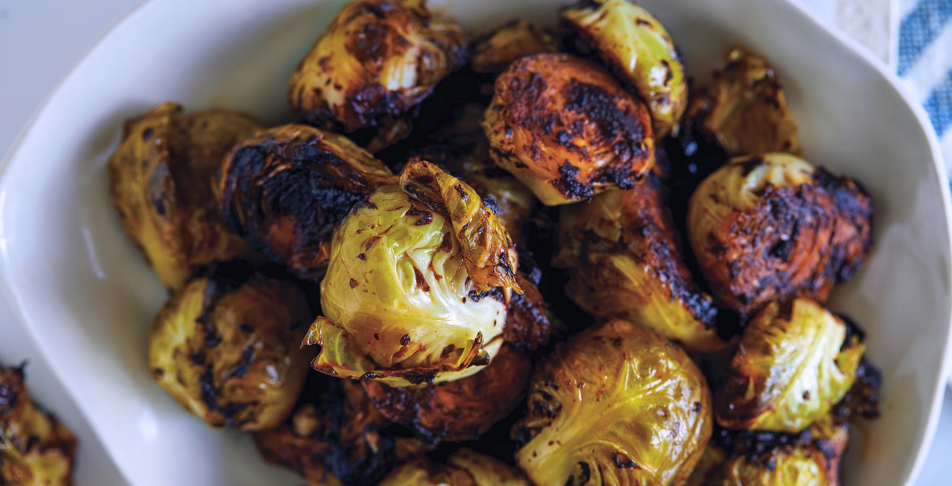 Charred Brussels Sprouts With Balsamic and Black Garlic