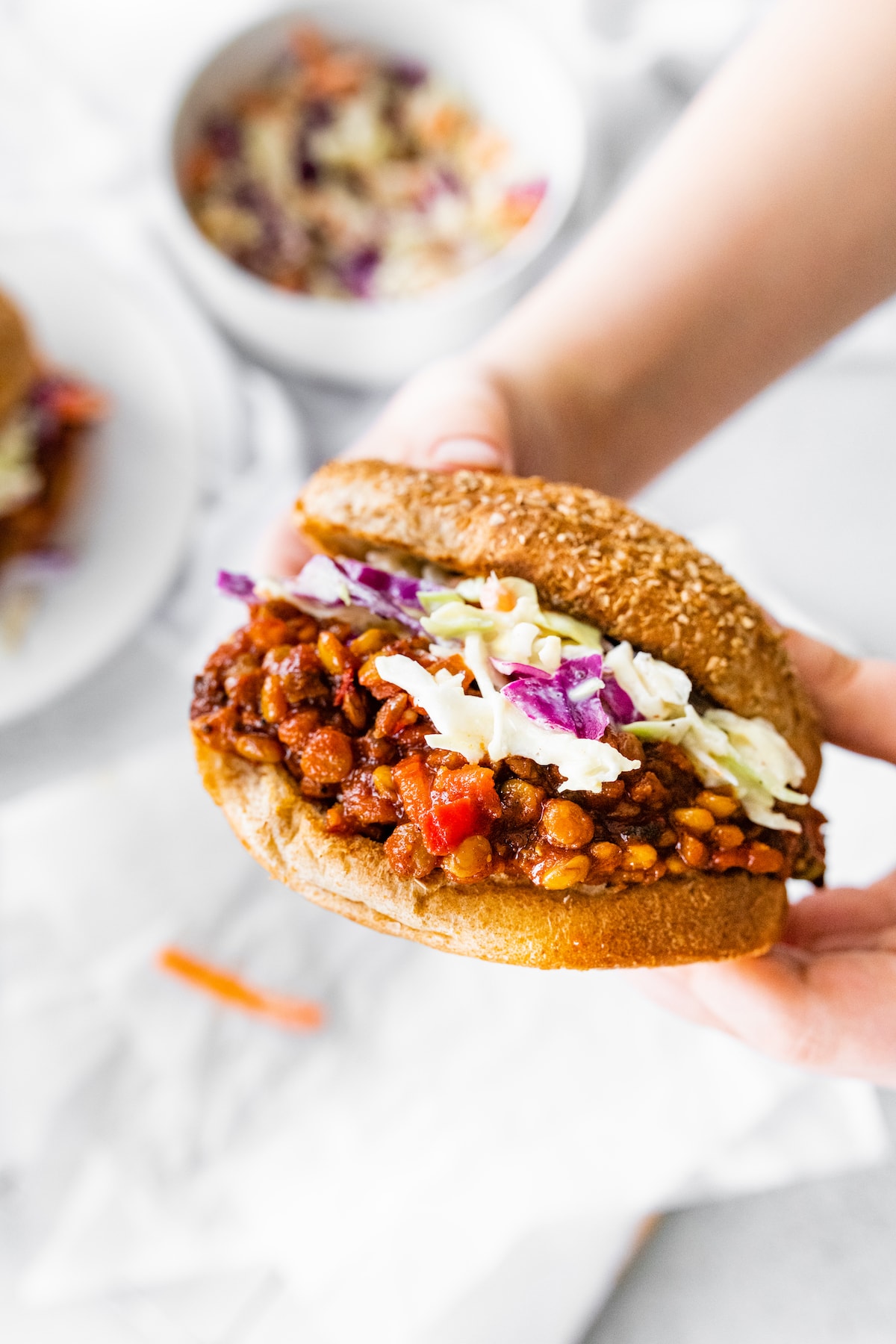 Vegan Sloppy Joes with Green Lentils