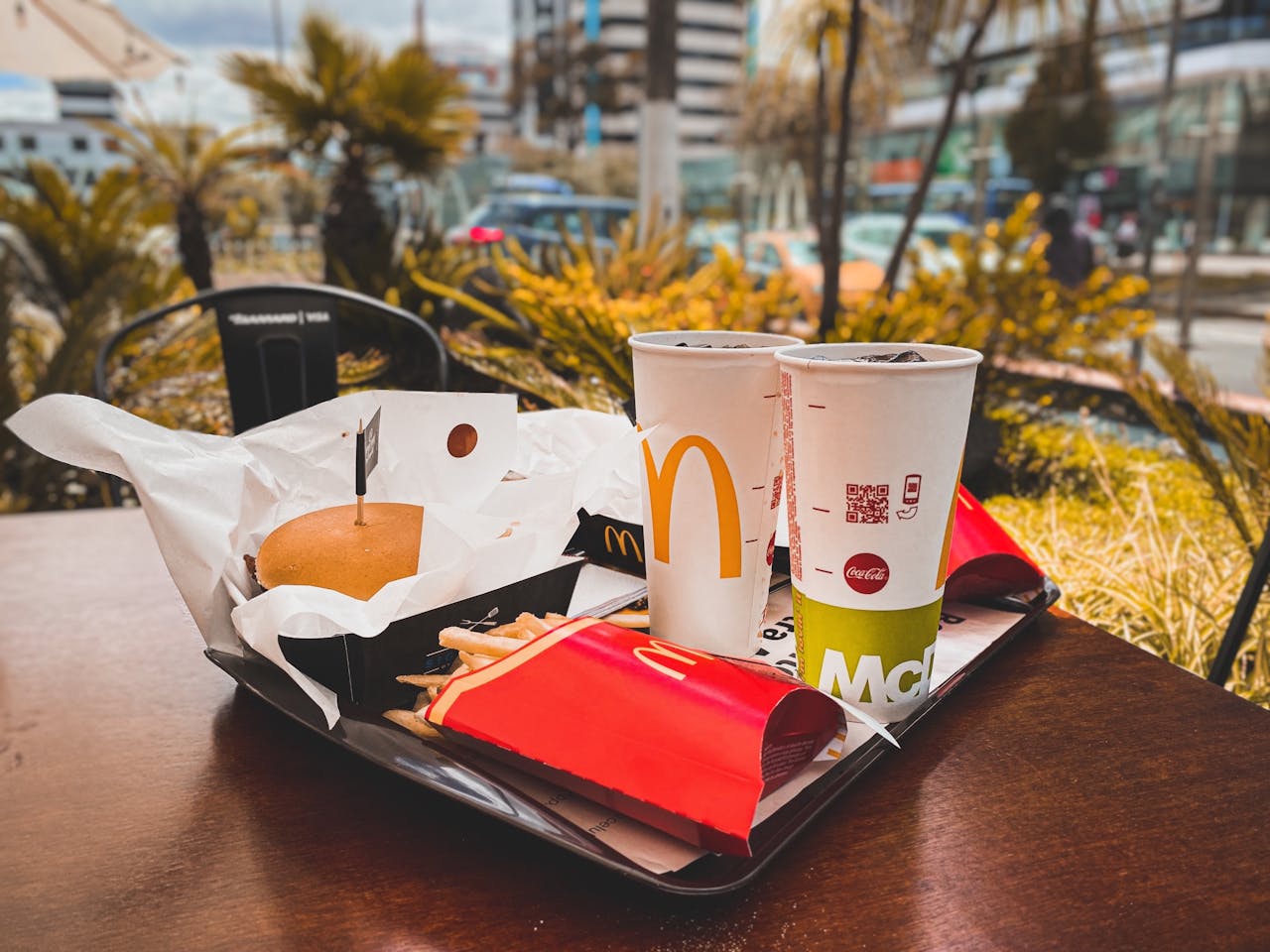 mcdonalds food on a tray