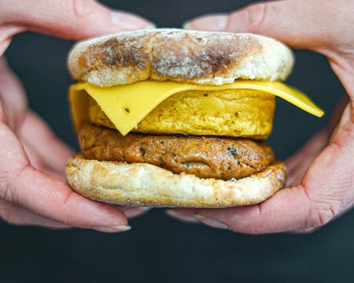 Vegan McDonald’s Sausage Egg McMuffin