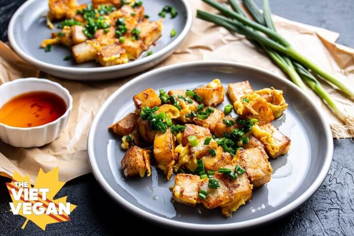 Vegan Vietnamese Fried Rice Cake