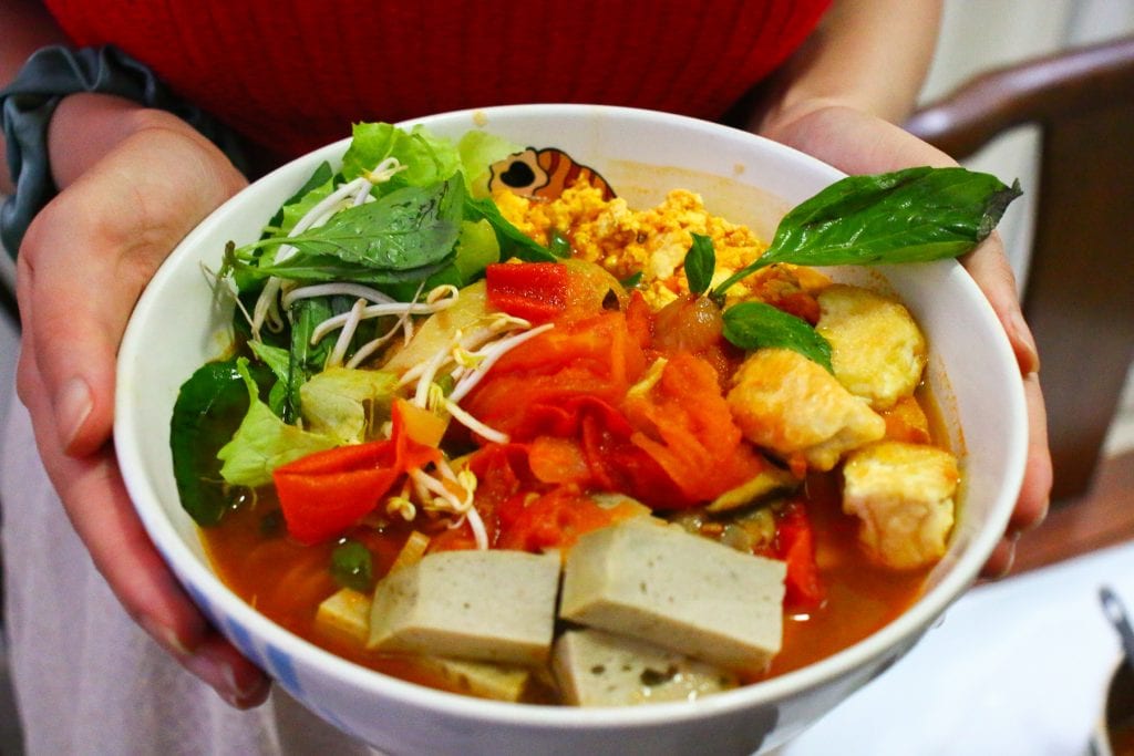 Vegan Crab Noodle Soup