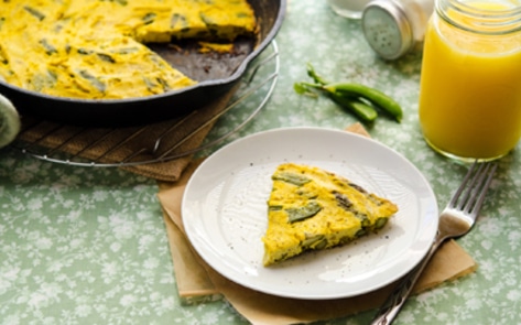 Vegan Asparagus Snap Pea Frittata