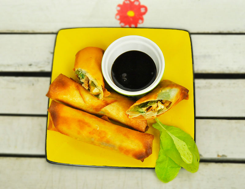 Vegan Tofu Shiitake Spring Rolls