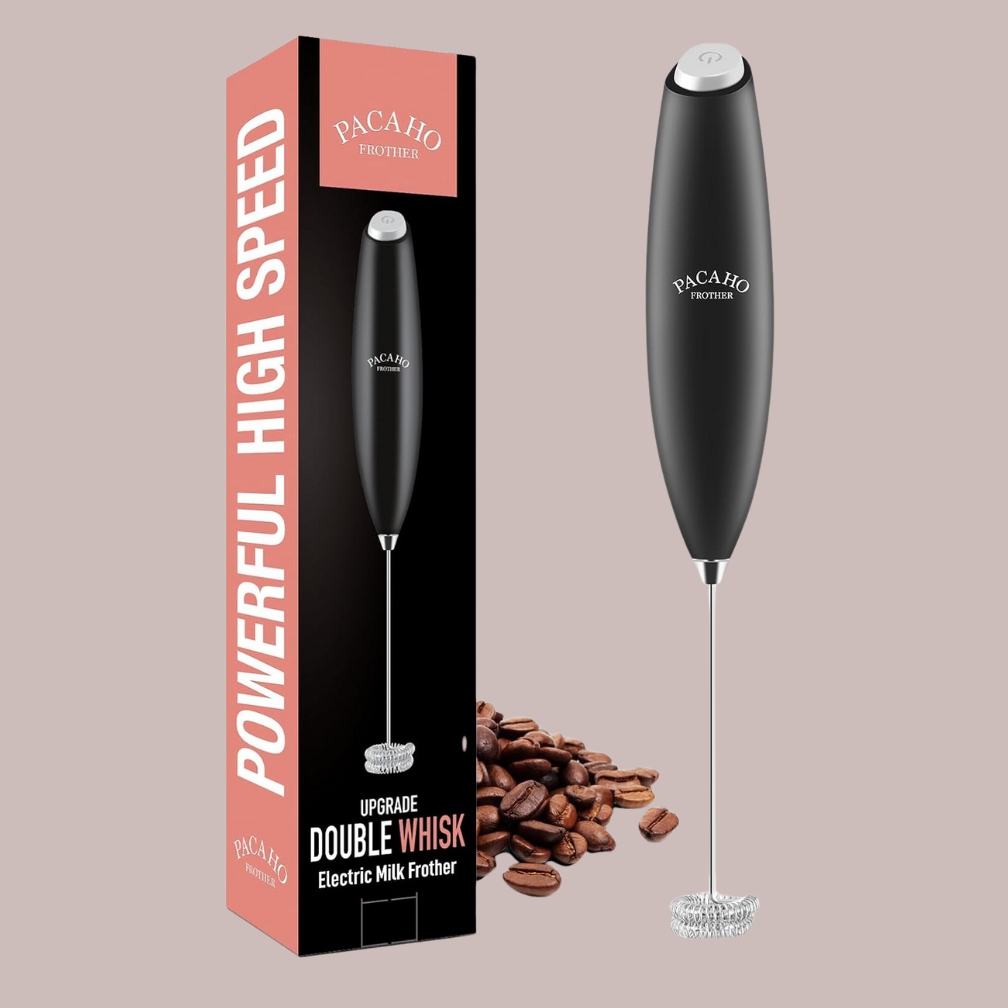 Pacaho Milk Frother with Double Whisk