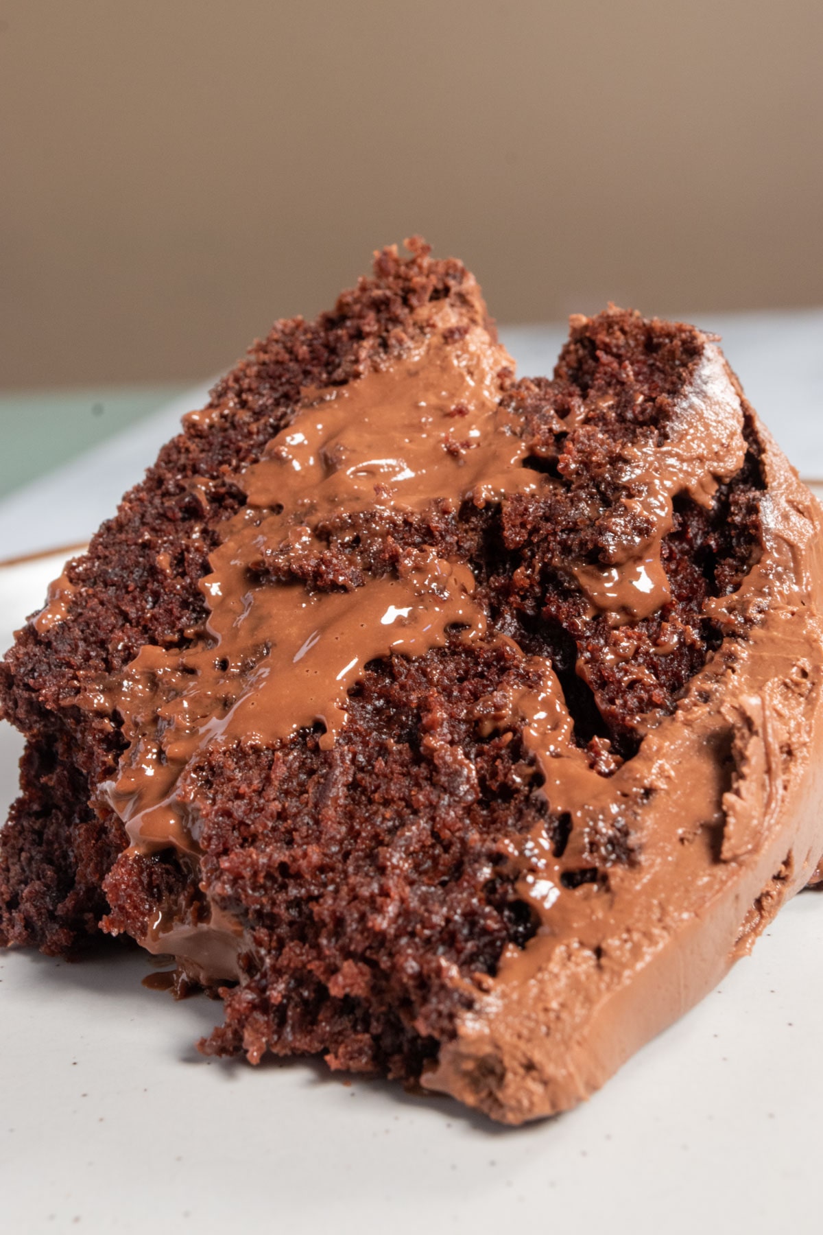 Vegan Double Chocolate Mousse Cake