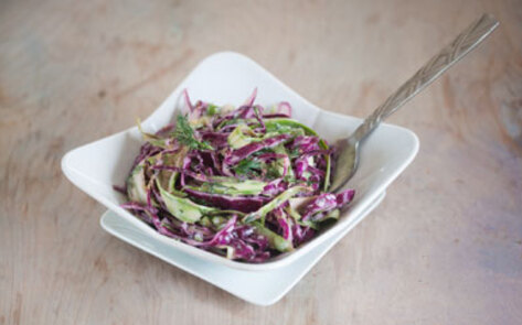 Shaved Asparagus Coleslaw