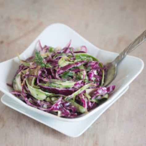 Shaved Asparagus Coleslaw