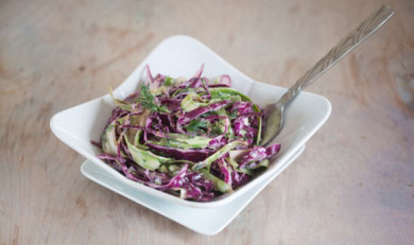 Shaved Asparagus Coleslaw