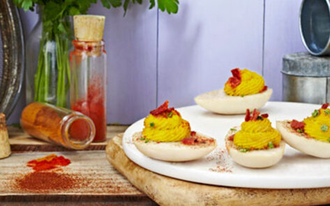 Bacon Ranch Deviled Eggs