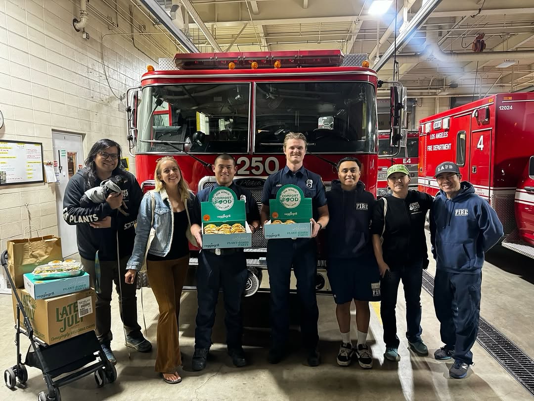 veggie grill helps first responders