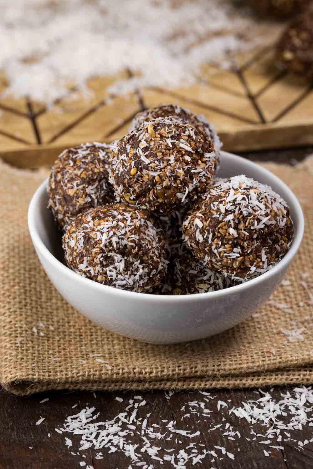Chocolate Coconut Vegan Energy Balls