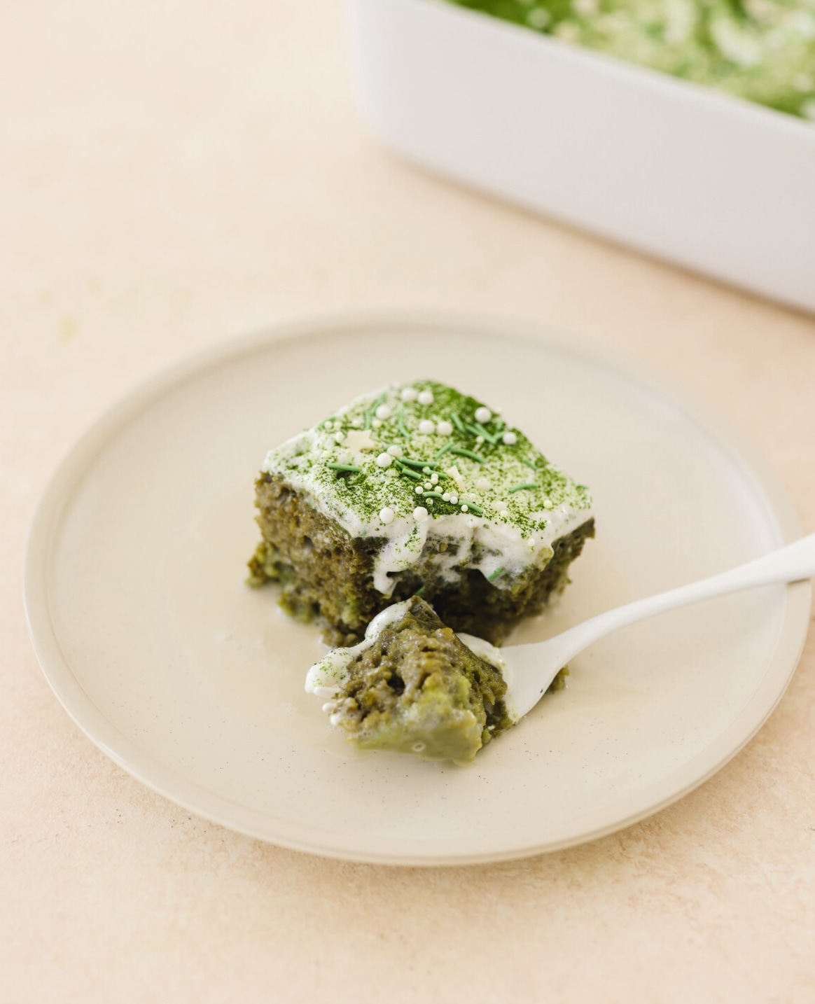 matcha tres leches cake